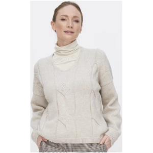 LIVING CRAFTS - Damen Pullover - Beige (65% Bio-Baumwolle; 35% Bio-Wolle), Nachhaltige Mode, Bio Bekleidung