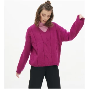 LIVING CRAFTS - Damen Pullover - Pink (65% Bio-Baumwolle; 35% Bio-Wolle), Nachhaltige Mode, Bio Bekleidung