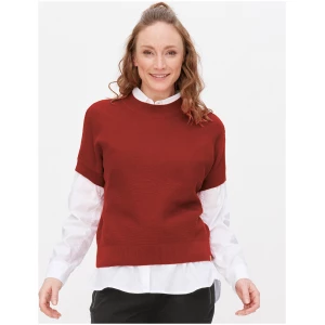 LIVING CRAFTS - Damen Pullunder - Rot (100% Bio-Baumwolle), Nachhaltige Mode, Bio Bekleidung