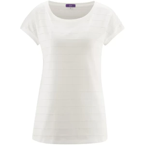 LIVING CRAFTS - Damen Schlaf-Shirt - Weiß (100% Bio-Baumwolle), Nachhaltige Mode, Bio Bekleidung