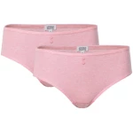 LIVING CRAFTS - Damen Slip, 2er-Pack - Pink (100% Bio-Baumwolle), Nachhaltige Mode, Bio Bekleidung