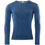 LIVING CRAFTS - Herren Langarm-Shirt - Blau (55% Bio-Wolle; 45% Bio-Baumwolle), Nachhaltige Mode, Bio Bekleidung