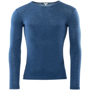 LIVING CRAFTS - Herren Langarm-Shirt - Blau (55% Bio-Wolle; 45% Bio-Baumwolle), Nachhaltige Mode, Bio Bekleidung