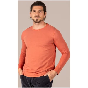 LIVING CRAFTS - Herren Langarm-Shirt - Braun (100% Bio-Baumwolle), Nachhaltige Mode, Bio Bekleidung