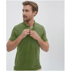 LIVING CRAFTS - Herren Polo-Shirt - Grün (100% Leinen), Nachhaltige Mode, Bio Bekleidung