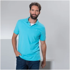 LIVING CRAFTS - Herren Polo-Shirt - Türkis (52% Bio-Baumwolle; 48% Viskose (Bambus)), Nachhaltige Mode, Bio Bekleidung
