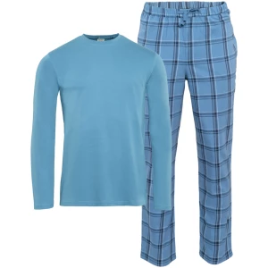 LIVING CRAFTS - Herren Pyjama - Blau (100% Bio-Baumwolle), Nachhaltige Mode, Bio Bekleidung