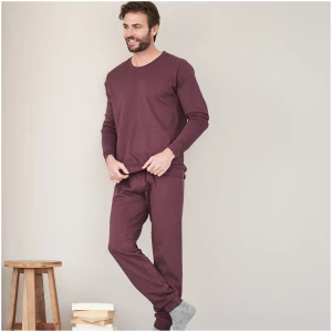 LIVING CRAFTS - Herren Schlafanzug - Rot (100% Bio-Baumwolle), Nachhaltige Mode, Bio Bekleidung