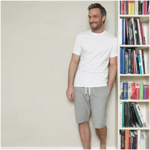 LIVING CRAFTS - Herren Sweat-Shorts - Grau (100% Bio-Baumwolle), Nachhaltige Mode, Bio Bekleidung