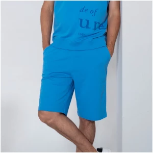LIVING CRAFTS - Herren Sweat shorts - Blau (100% Bio-Baumwolle), Nachhaltige Mode, Bio Bekleidung