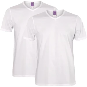 LIVING CRAFTS - Herren T-Shirt, 2er-Pack - Weiß (100% Bio-Baumwolle), Nachhaltige Mode, Bio Bekleidung