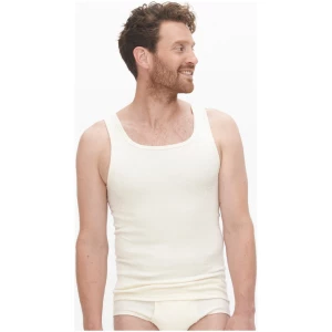 LIVING CRAFTS - Herren Unterhemd - Beige (100% Bio-Baumwolle), Nachhaltige Mode, Bio Bekleidung