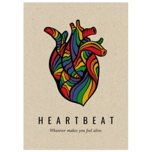 Matabooks Postkarte Graspapier - "Pride Heart"
