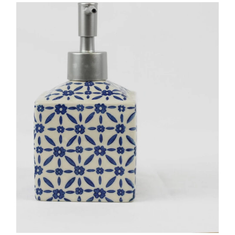 Mitienda Shop Keramik Seifenspender mit Pumpe und geometrischem Muster