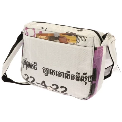 MoreThanHip Handtasche aus recycelten Zementsäcken Qinisa