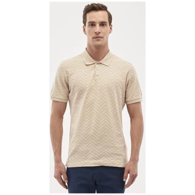 ORGANICATION Slim-Fit Poloshirt aus Bio-Baumwolle mit Allover-Print