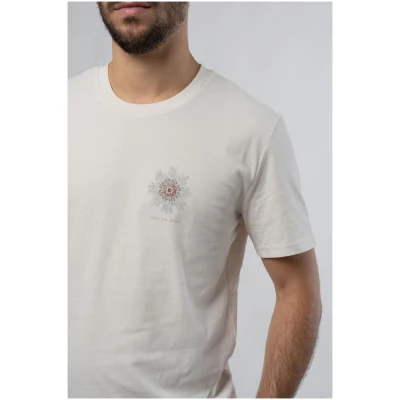 Sea Flower Vintage White Männer T-Shirt, Baumwolle