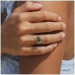 Spirit of Island Silber Ring "Hidden Forest" | Moosachat & Smaragd