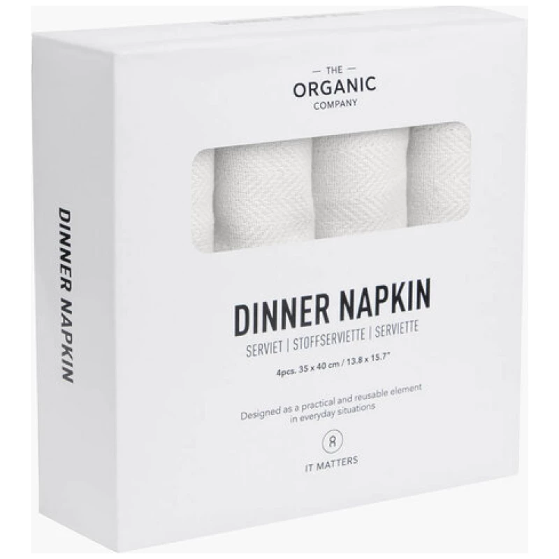 The Organic Company 4er Set Dinner Stoffservietten GOTS zertifiziert