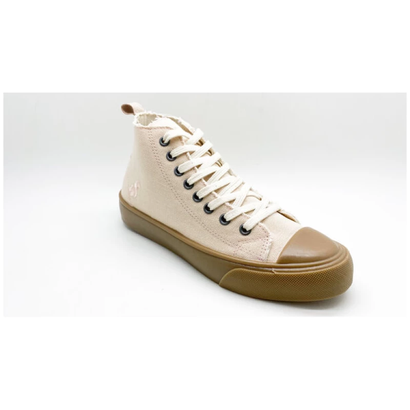 Veganer Sneaker "thies ®Organic Cotton Hi light peach" aus Biobaumwolle