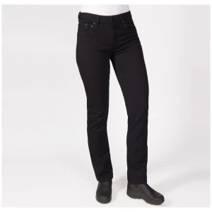 fairjeans schwarze Basic-Jeans STRAIGHT BLACK, gerades Bein, mittelhoher Bund, Biobaumwolle