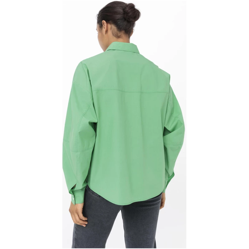 hessnatur Damen Bluse aus Bio-Baumwolle - grün - Größe M