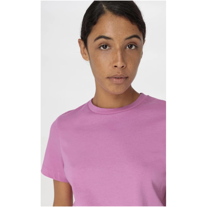 hessnatur Damen Heavy T-Shirt Regular aus Bio-Baumwolle - rosa - Größe 44