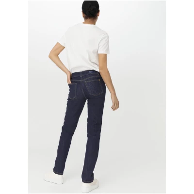 hessnatur Damen Jeans LEA Mid Rise Slim aus Bio-Denim - blau - Größe 26/32