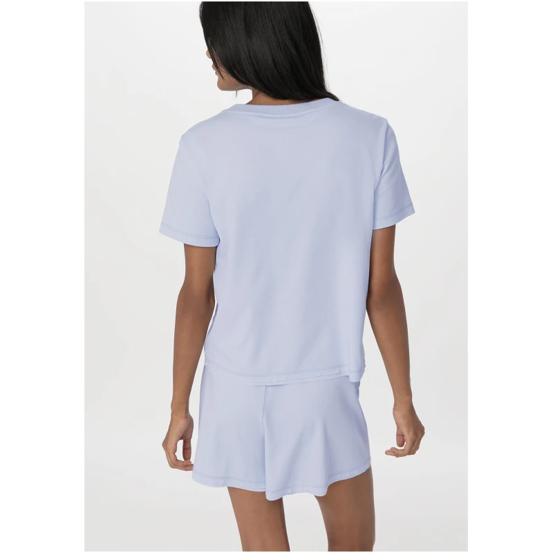 hessnatur Damen Pyjama Regular PURE NATURE aus Bio-Baumwolle - blau - Größe 42