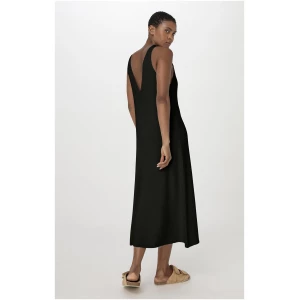 hessnatur Damen Strickkleid Midi Relaxed aus Bio-Baumwolle - schwarz - Größe L