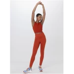 hessnatur Loungewear Bustier Fitted Highneck ACTIVE LIGHT aus Bio-Baumwolle - orange - Größe 46