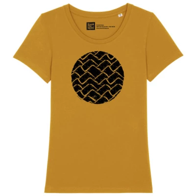 ilovemixtapes Frauen T-Shirt mit Wellen im Kreis aus Biobaumwolle Fair Wear