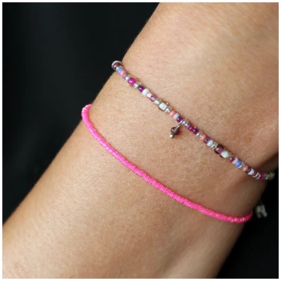 juni Armband-Set Pink Wildflower