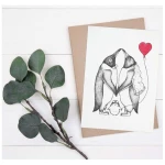 Postkarten 5er-Set "Liebe" von LIGARTI | aus Bambuspapier | nachhaltige Geburtstagskarten | Grußkarten