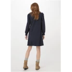 hessnatur Damen Mini-Kleid aus Bio-Baumwolle mit Bio-Merinowolle - blau - Größe 44