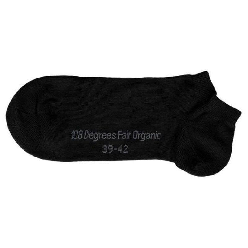 108 Degrees 5er Pack Herren Sneaker Socken schwarz GOTS