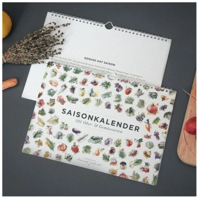 531 Rheinland Design Saisonkalender Obst & Gemüse, Ringkalender: 101 Sorten