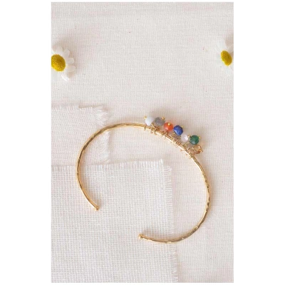 A Beautiful Story Damen vegan Armband Posy Edelstein Mix Gold