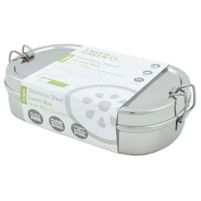 A Slice of Green Edelstahl Lunchbox Oval - inkl. Minibox