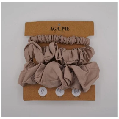 AGA.PIE Scrunchie-Set aus 100% Lyocell aus Bambuscellulose