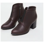 AGAZI HANA plant based ankle boots: chocolate