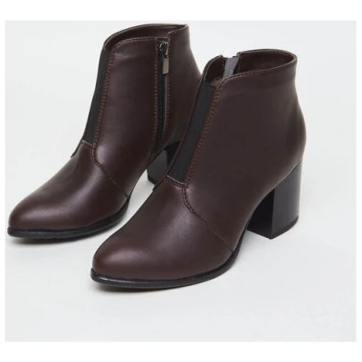 AGAZI HANA plant based ankle boots: chocolate