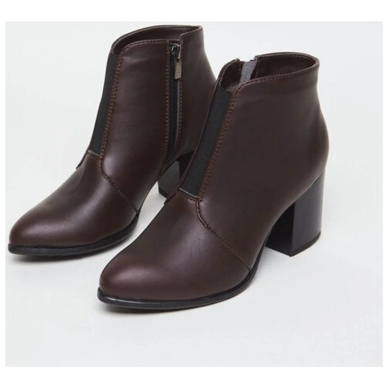 AGAZI HANA plant based ankle boots: chocolate