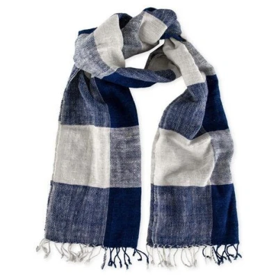 AIZOME Textiles Handcrafted Hand-dyed Indigo Scarf