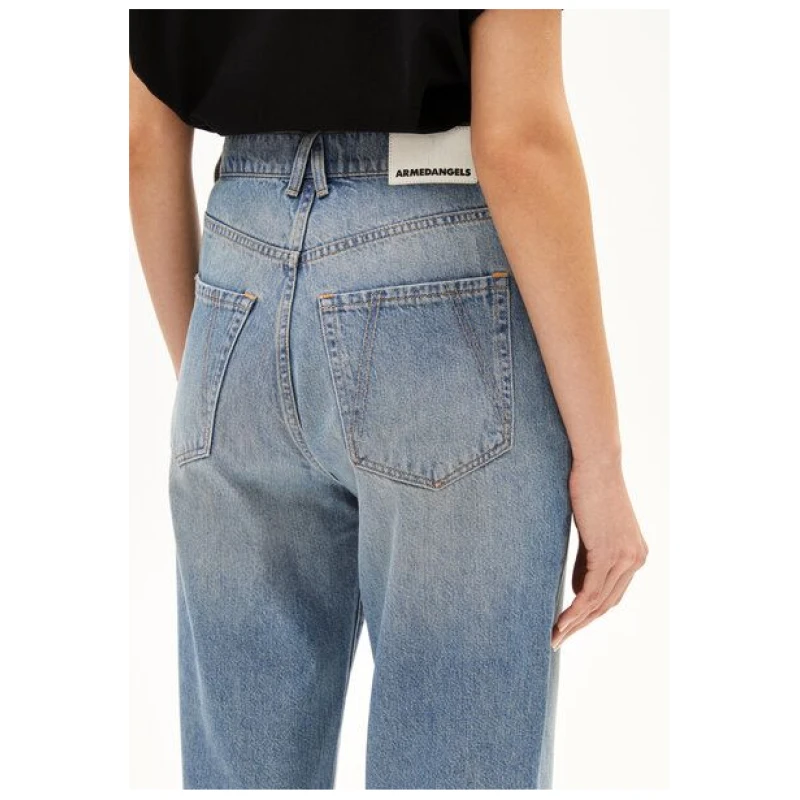 ARMEDANGELS AAIKALA DETAIL - Damen Jeans Straight Leg High Waist Bio-Baumwoll Mix Non-Stretch