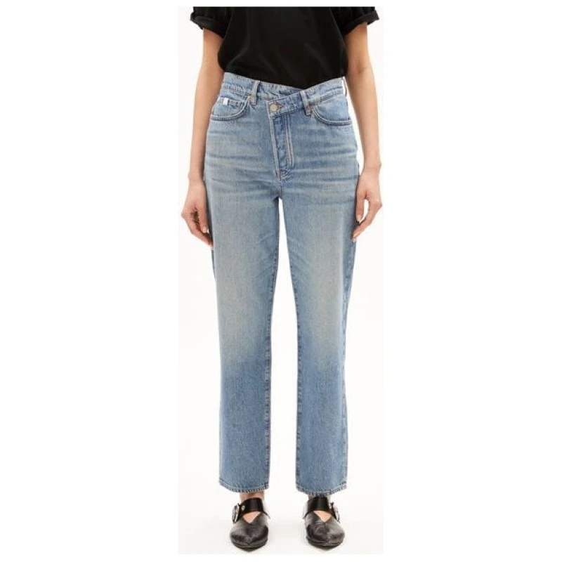 ARMEDANGELS AAIKALA DETAIL - Damen Jeans Straight Leg High Waist Bio-Baumwoll Mix Non-Stretch