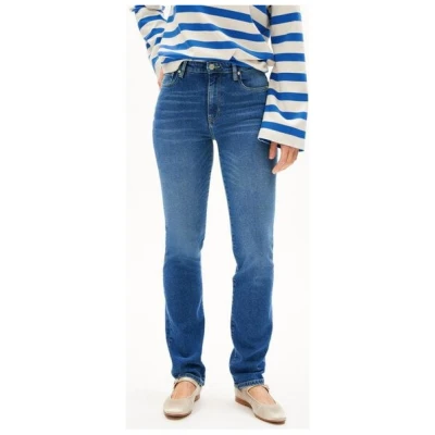 ARMEDANGELS CARENAA - Damen Jeans Straight Leg Mid Waist Bio-Baumwoll Mix Comfort-Stretch