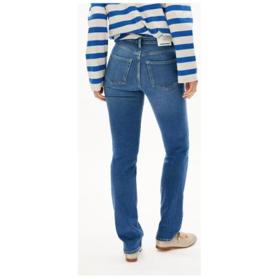 ARMEDANGELS CARENAA - Damen Jeans Straight Leg Mid Waist Bio-Baumwoll Mix Comfort-Stretch