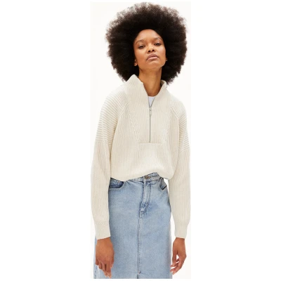 ARMEDANGELS Damen vegan Pullover Ronyiaas Ungefärbt Creme