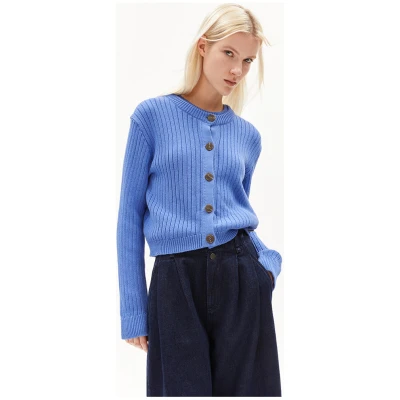 ARMEDANGELS Damen vegan Weste Jeaninaas Blue Bloom